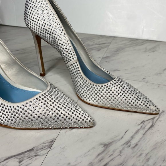 Schutz Lou Crystal Pointy Toe Pump 8B - Picture 10 of 16